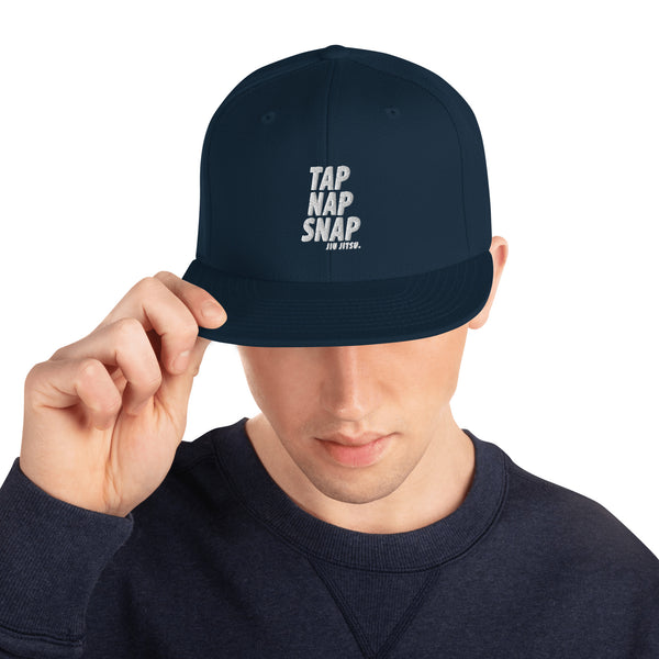 Tap Nap Snap White Snapback Hat