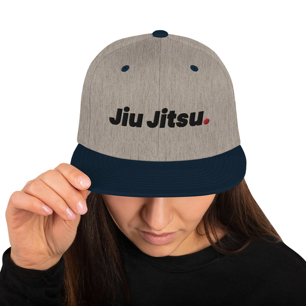 Jiu Jitsu Dot Text Snapback Hat