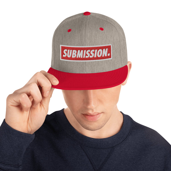 BJJ Text Submission Red Snapback Hat