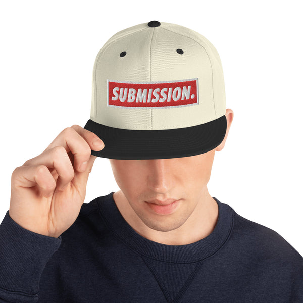 BJJ Text Submission Red Snapback Hat