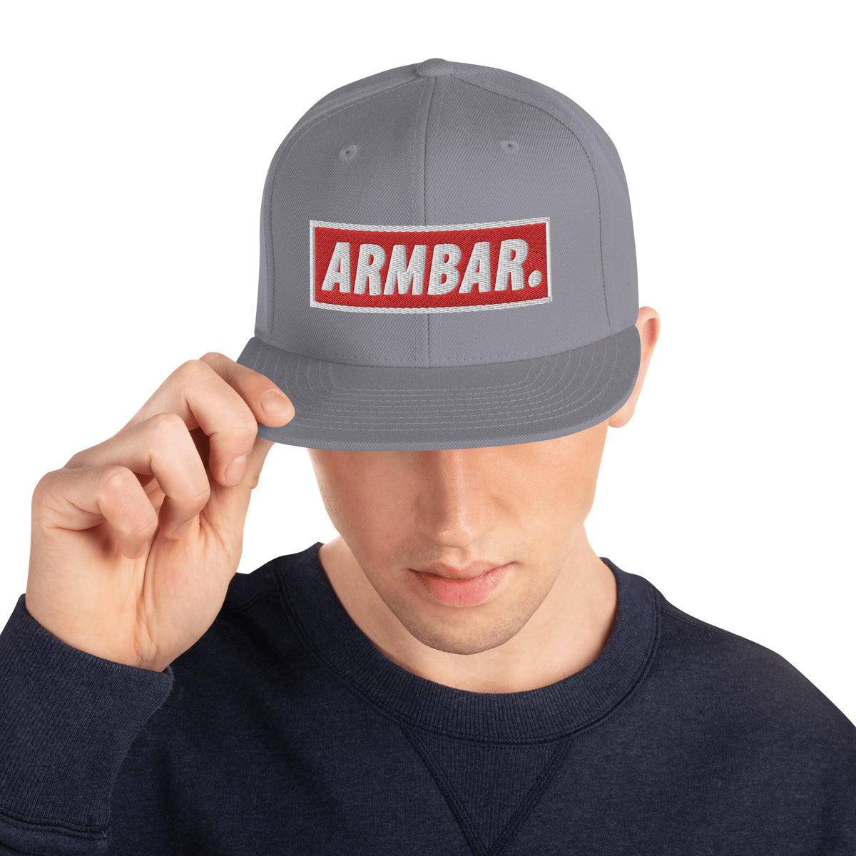 BJJ Text Armbar Red Snapback Hat
