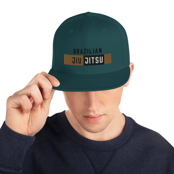 BJJ Hat Belt Bar Brown Snapback Hat