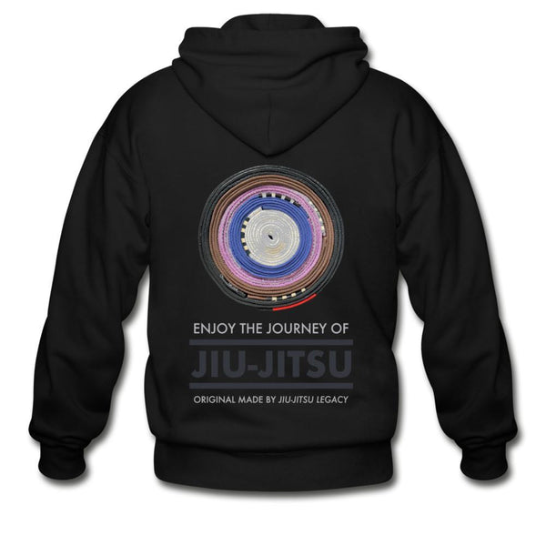 Enjoy the Journey of Jiu Jitsu  Zip Hoodie - black