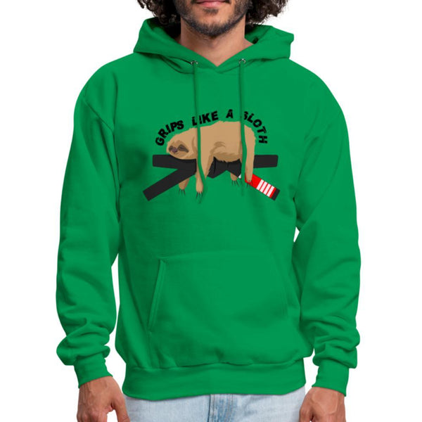 Grips like a sloth Men's Hoodie - kelly green