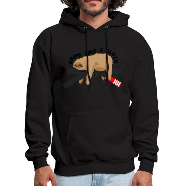 Grips like a sloth Men's Hoodie - black