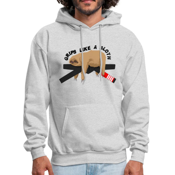 Grips like a sloth Men's Hoodie - ash