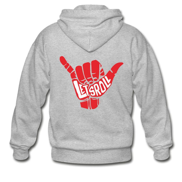 Let's Roll Zip Hoodie - heather gray