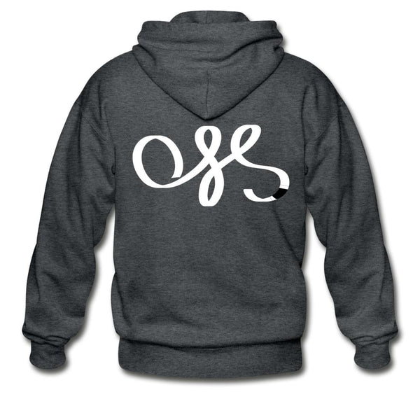 OSS White Belt Zip Hoodie - deep heather