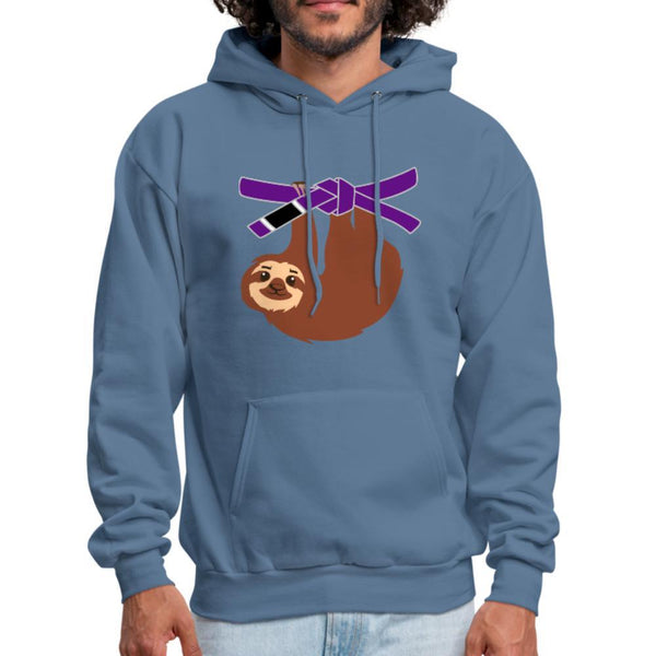 Purple Belt Sloth Men's Hoodie- [option1Jiu Jitsu Legacy | BJJ Apparel and Accessories