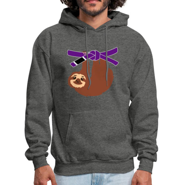 Purple Belt Sloth Men's Hoodie- [option1Jiu Jitsu Legacy | BJJ Apparel and Accessories