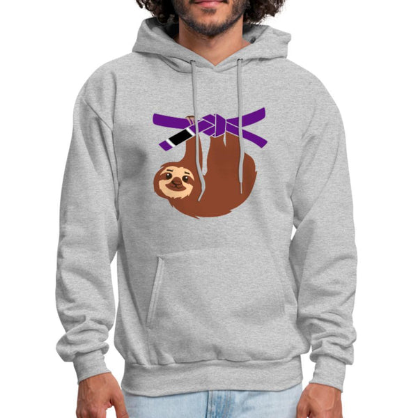 Purple Belt Sloth Men's Hoodie- [option1Jiu Jitsu Legacy | BJJ Apparel and Accessories