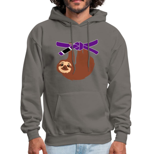 Purple Belt Sloth Men's Hoodie- [option1Jiu Jitsu Legacy | BJJ Apparel and Accessories