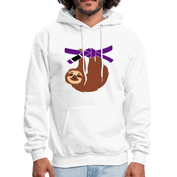 Purple Belt Sloth Men's Hoodie- [option1Jiu Jitsu Legacy | BJJ Apparel and Accessories