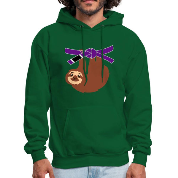 Purple Belt Sloth Men's Hoodie- [option1Jiu Jitsu Legacy | BJJ Apparel and Accessories