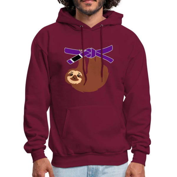 Purple Belt Sloth Men's Hoodie- [option1Jiu Jitsu Legacy | BJJ Apparel and Accessories