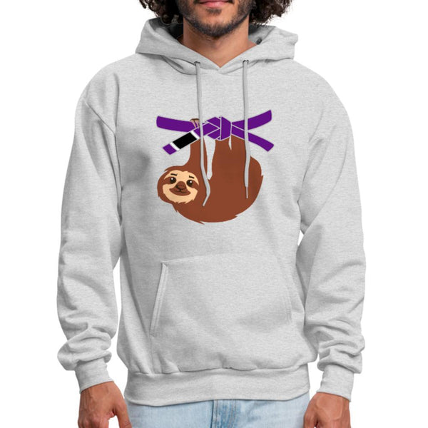 Purple Belt Sloth Men's Hoodie- [option1Jiu Jitsu Legacy | BJJ Apparel and Accessories