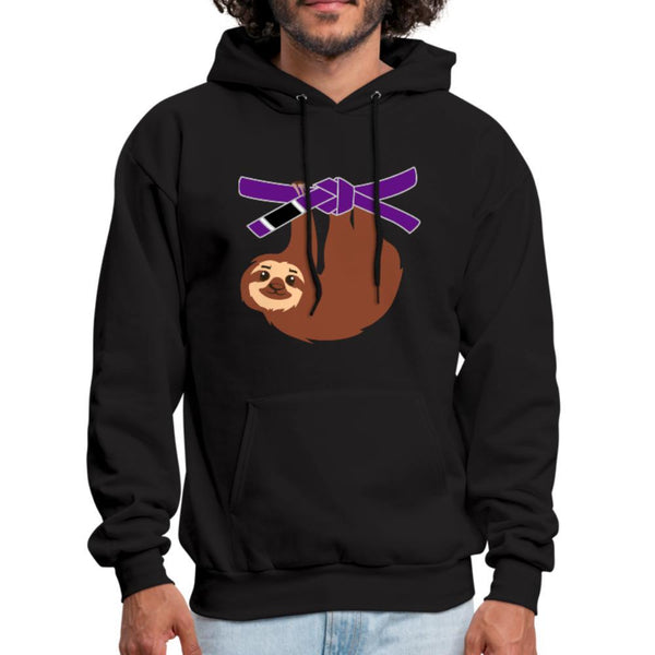 Purple Belt Sloth Men's Hoodie- [option1Jiu Jitsu Legacy | BJJ Apparel and Accessories