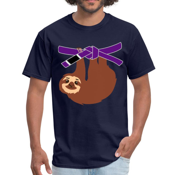Purple Belt Sloth Men's T-Shirt- [option1Jiu Jitsu Legacy | BJJ Apparel and Accessories