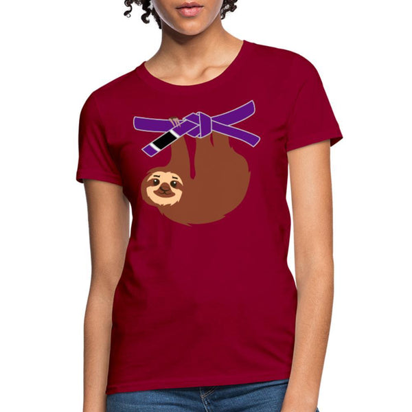 Purple Belt Sloth Women's T-Shirt- [option1Jiu Jitsu Legacy | BJJ Apparel and Accessories