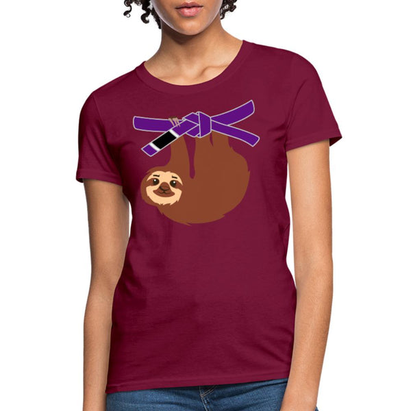 Purple Belt Sloth Women's T-Shirt- [option1Jiu Jitsu Legacy | BJJ Apparel and Accessories