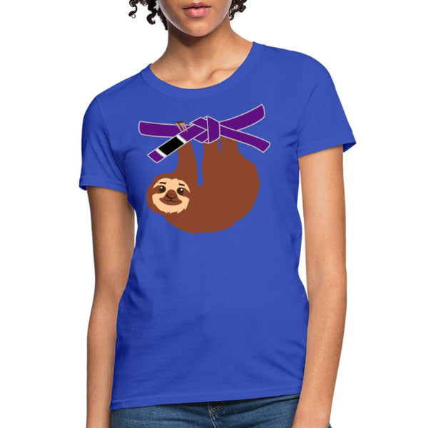 Purple Belt Sloth Women's T-Shirt- [option1Jiu Jitsu Legacy | BJJ Apparel and Accessories