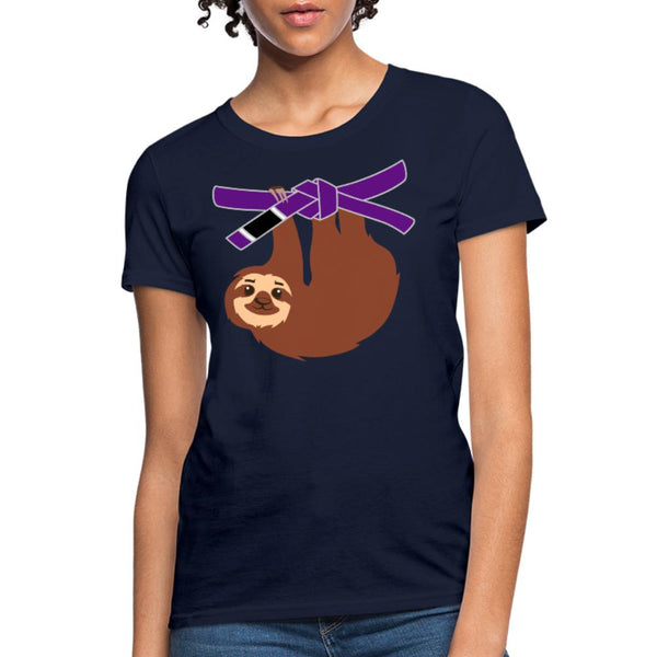 Purple Belt Sloth Women's T-Shirt- [option1Jiu Jitsu Legacy | BJJ Apparel and Accessories