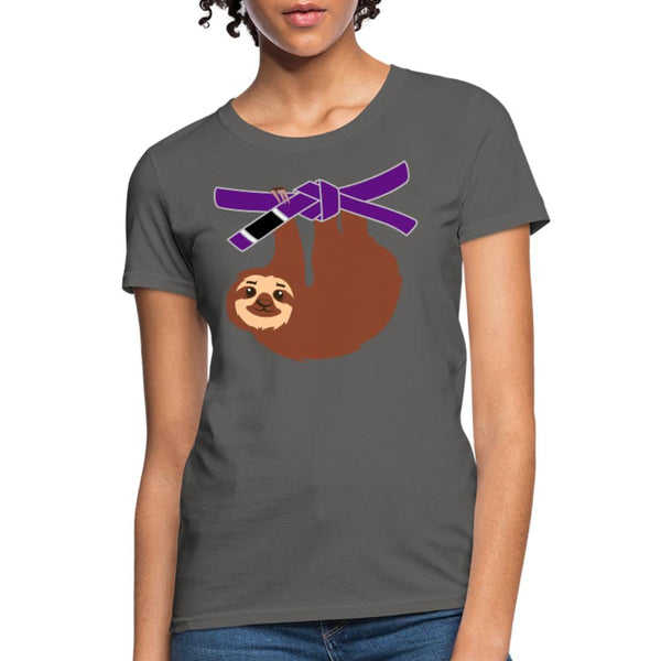 Purple Belt Sloth Women's T-Shirt- [option1Jiu Jitsu Legacy | BJJ Apparel and Accessories
