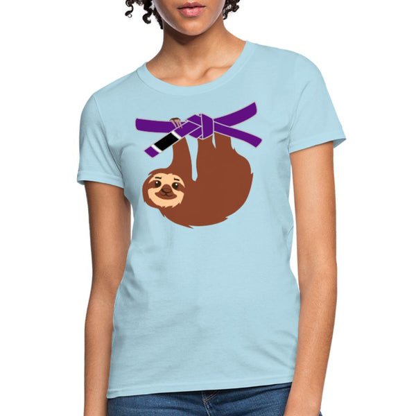 Purple Belt Sloth Women's T-Shirt- [option1Jiu Jitsu Legacy | BJJ Apparel and Accessories