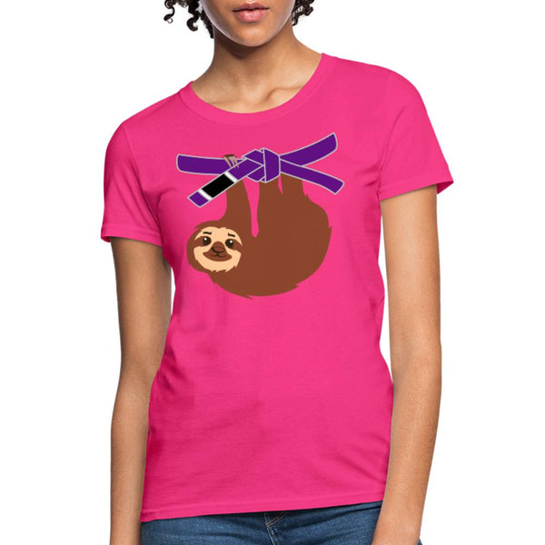 Purple Belt Sloth Women's T-Shirt- [option1Jiu Jitsu Legacy | BJJ Apparel and Accessories