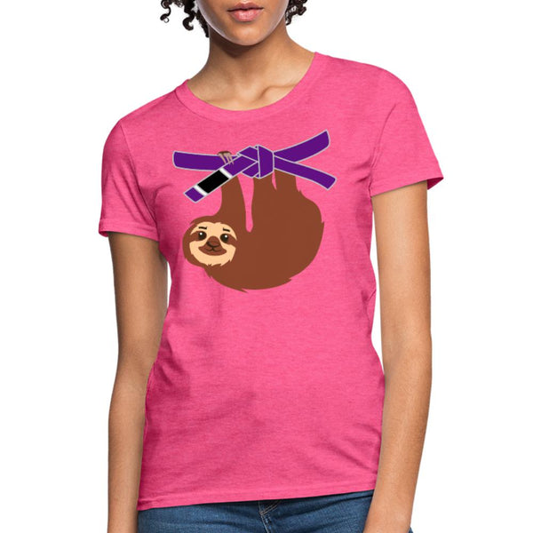 Purple Belt Sloth Women's T-Shirt- [option1Jiu Jitsu Legacy | BJJ Apparel and Accessories