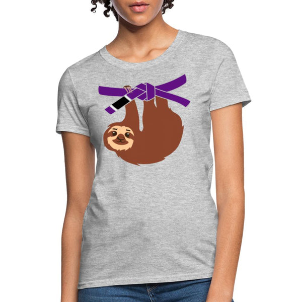 Purple Belt Sloth Women's T-Shirt- [option1Jiu Jitsu Legacy | BJJ Apparel and Accessories