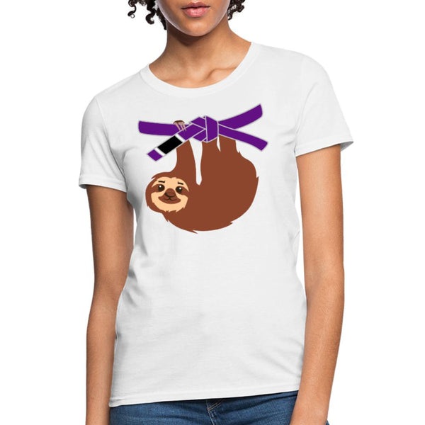 Purple Belt Sloth Women's T-Shirt- [option1Jiu Jitsu Legacy | BJJ Apparel and Accessories