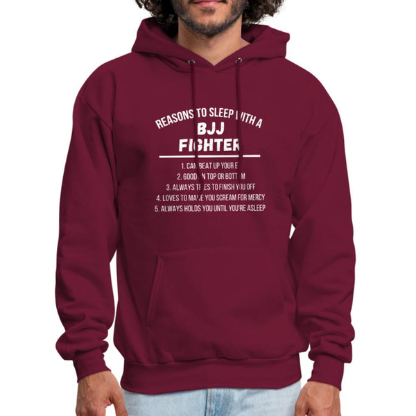 Reasons to sleep with BJJ Fighter Men's Hoodie- [option1Jiu Jitsu Legacy | BJJ Apparel and Accessories