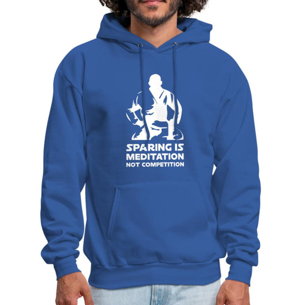 Sparing is Meditation not Competition White Design Men's Hoodie- [option1Jiu Jitsu Legacy | BJJ Apparel and Accessories