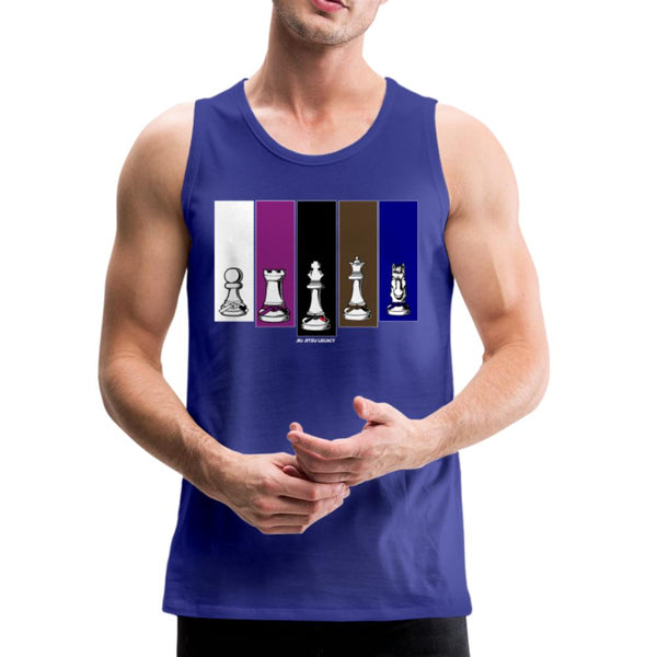 Brazilian Jiu Jitsu Human Chess Men’s Tank Top - royal blue