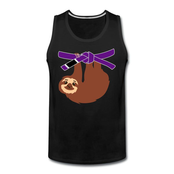 Purple Belt Sloth Men’s Tank Top - black