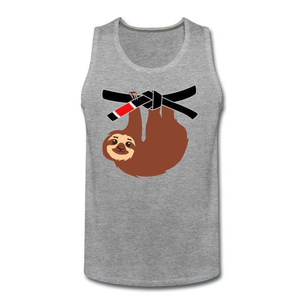 Black Belt Sloth Men’s Tank Top - heather gray
