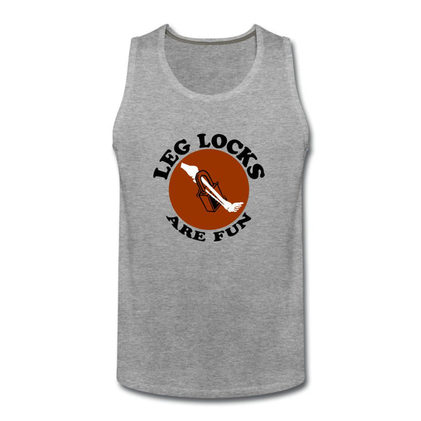 Leg Locks Are Fun Men’s Tank Top - heather gray