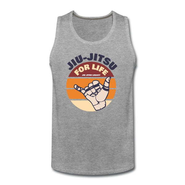 Jiu Jitsu for Life Men’s Tank Top - heather gray
