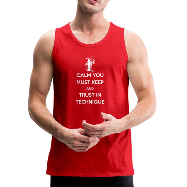 Trust in Technique Men’s Tank Top - red