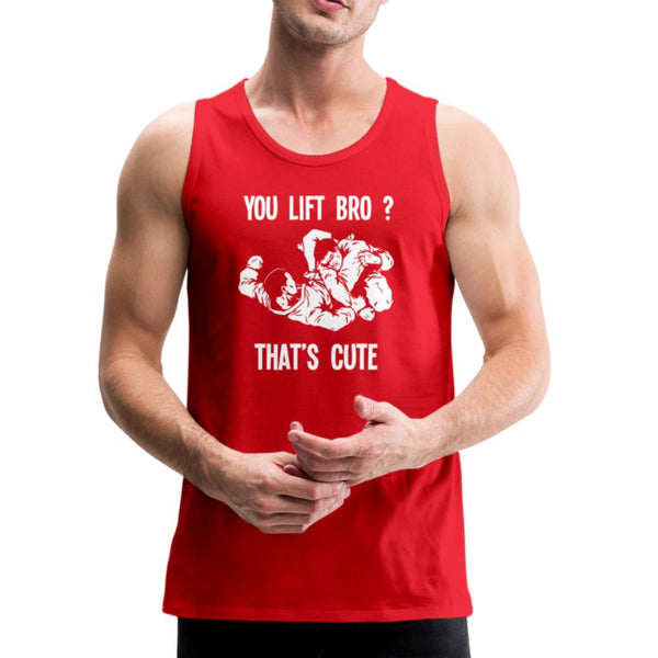 You Lift Bro? That's Cute Men’s Tank Top - red