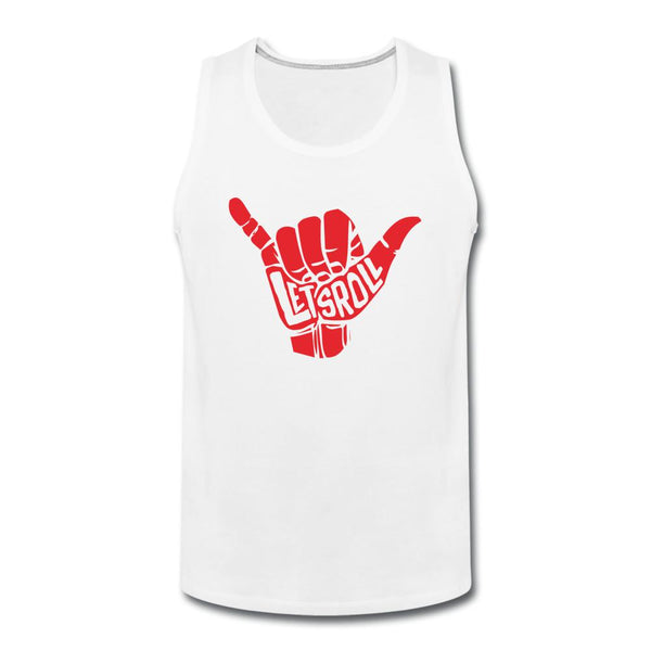 Let's Roll Men’s Tank Top - white
