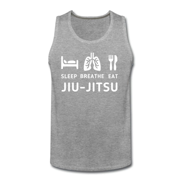 Sleep Eat Breath Jiu Jitsu Men’s Tank Top - heather gray