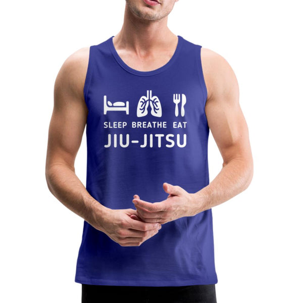 Sleep Eat Breath Jiu Jitsu Men’s Tank Top - royal blue