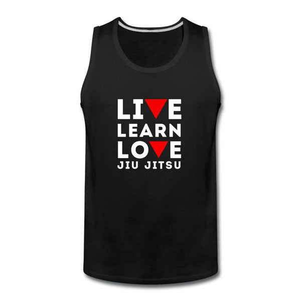 Learn Love Jiu Jitsu Men’s Tank Top - black