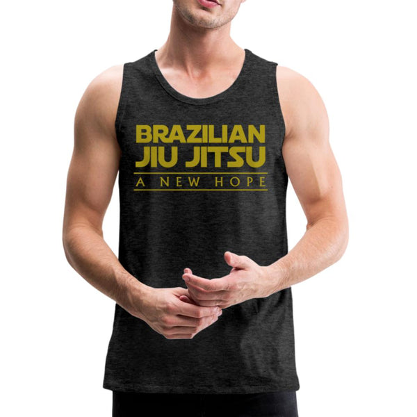 BJJ a new hope Men’s Tank Top - charcoal gray