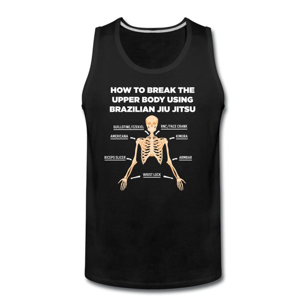 BJJ Skeleton Men’s Tank Top - black