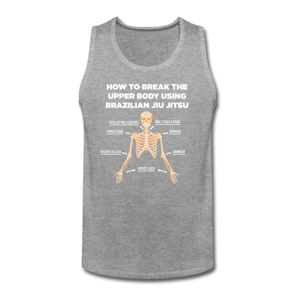 BJJ Skeleton Men’s Tank Top - heather gray
