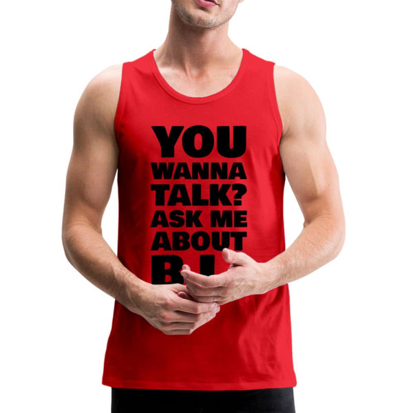 You wanna talk? Men’s Tank Top - red