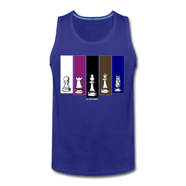 Brazilian Jiu Jitsu Human Chess White Men’s Tank Top - royal blue